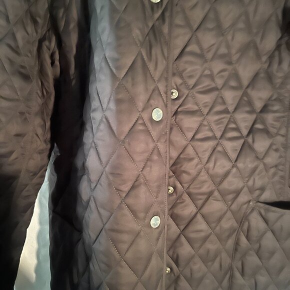 LL Bean Women's Quilted Riding Jacket in black size Large - Picture 6 of 13